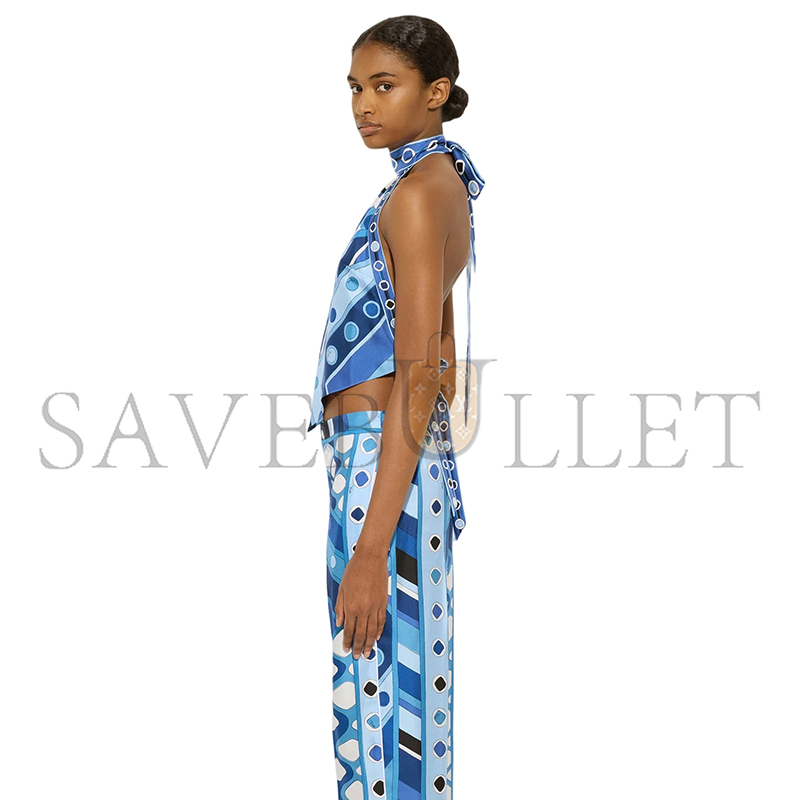 PUCCI VIVARA PRINT SLEEVELESS TOP 5URM035U730P10